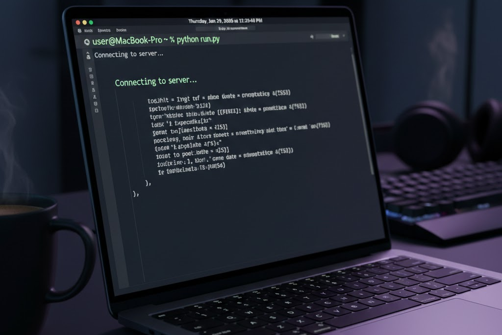 Mac terminal window showing error: externally managed environment in Python
